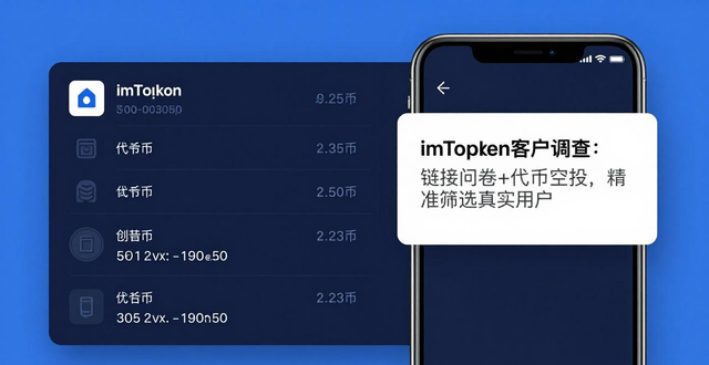 imToken做客户调查：链接问卷+代币空投，精准筛选真实用户